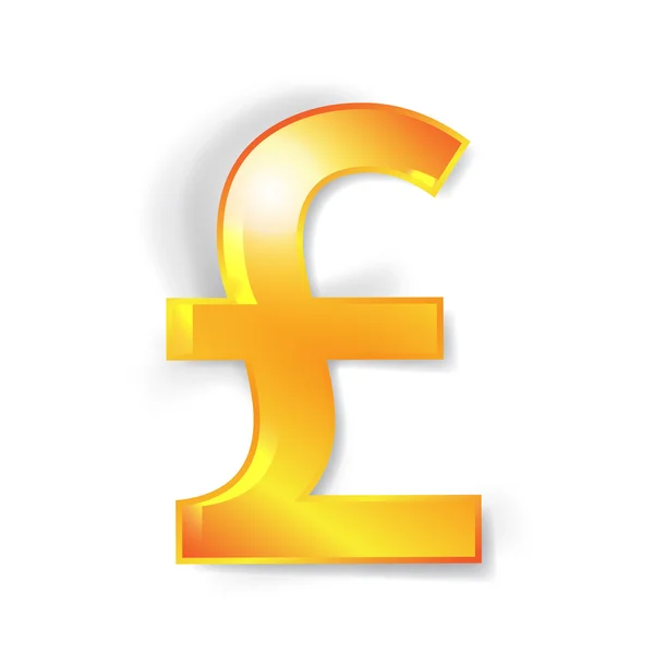 Pound currency signs isolated — Stock Vector