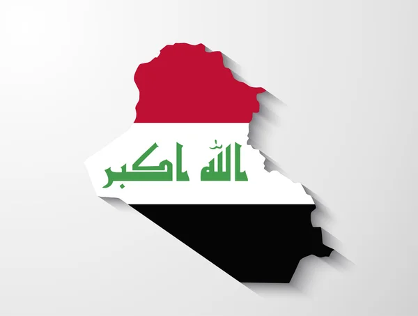 Irak carte avec effet d'ombre présentation — Image vectorielle