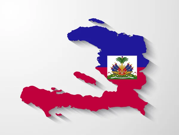 Mapa kraju Haiti z prezentacji efekt cienia — Wektor stockowy