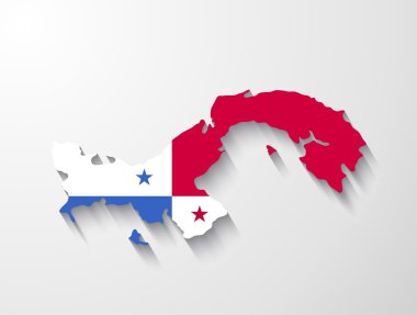 Panama harita gölge efekti sunumu ile