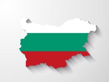 gölge etkisi ile Bulgaristan harita