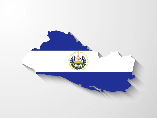 El Salvador mapa com efeito sombra — Vetor de Stock