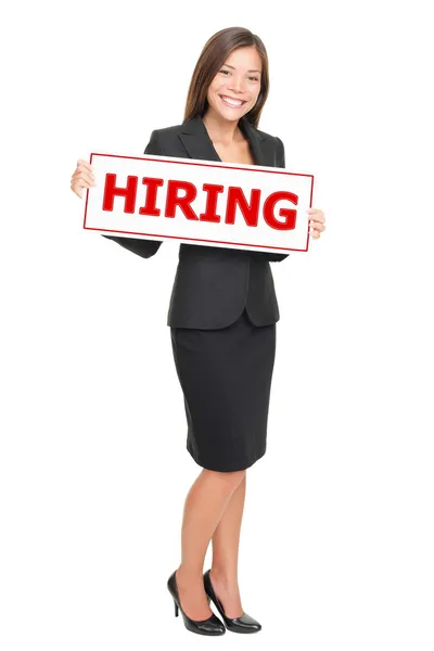 Jobs - businesswoman hiring — Stock Photo, Image