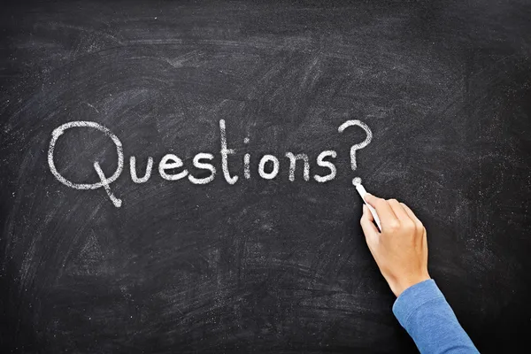 Questions blackboard — Stock Photo, Image