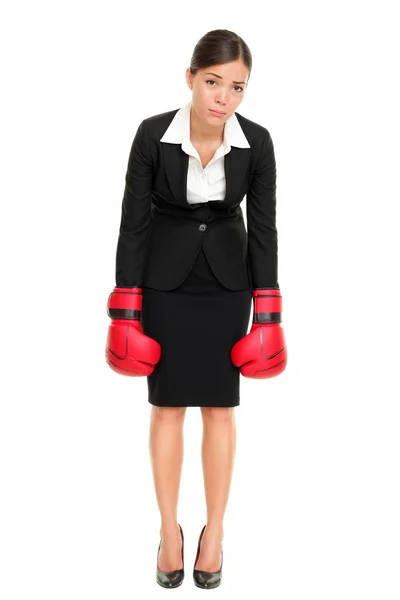 Defeated loser woman - business concept — Stock Photo, Image