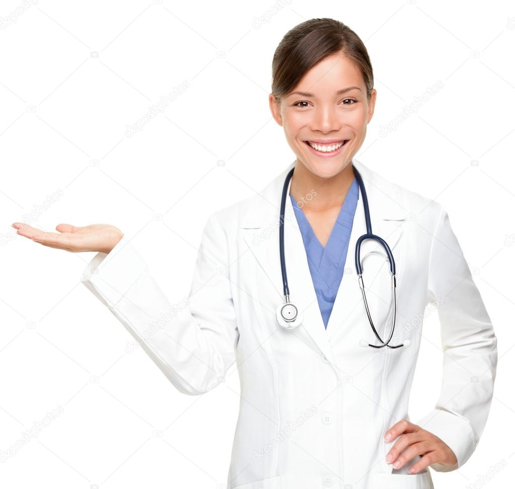 Female asian doctor hand Facial hair removal for black skin