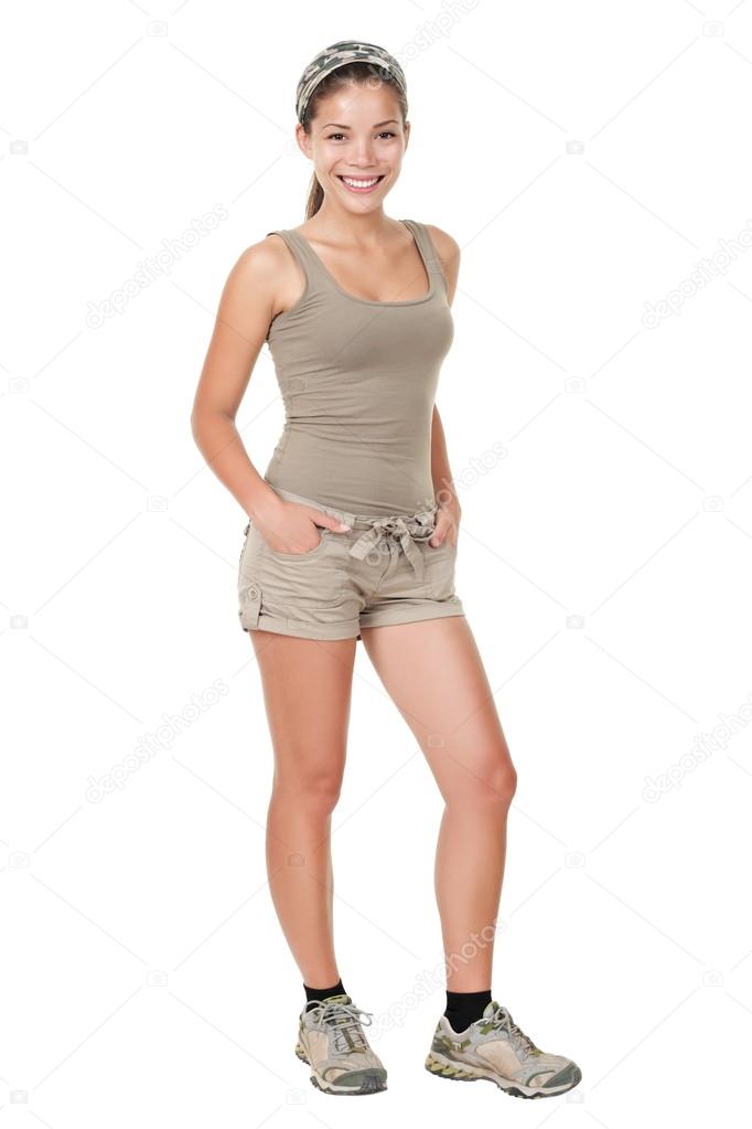 Hiking woman isolated — Stock Photo © Maridav #22310615