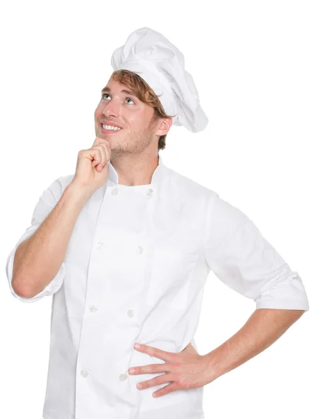 Denken chef-kok, baker of mannelijke cook — Stockfoto