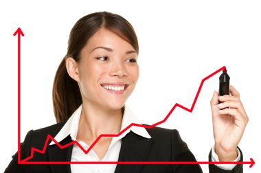 Business success growth chart clipart