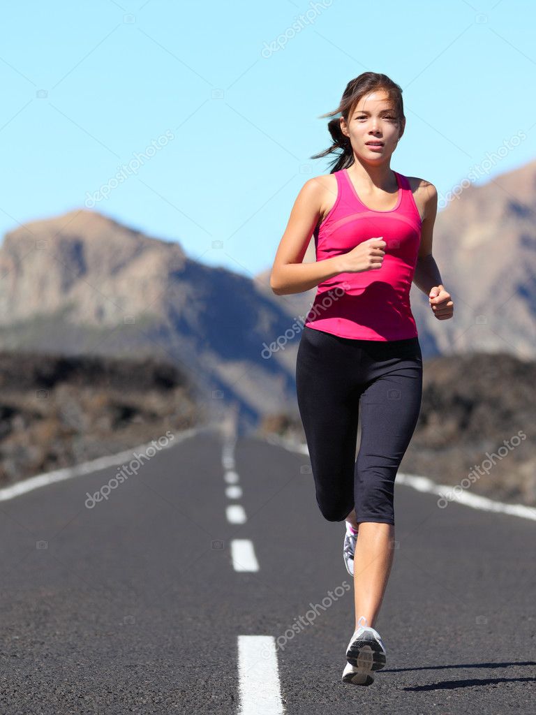 Jogging woman running Stock Photo by ©Maridav 22961498