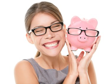 Glasses eyewear savings piggybank clipart