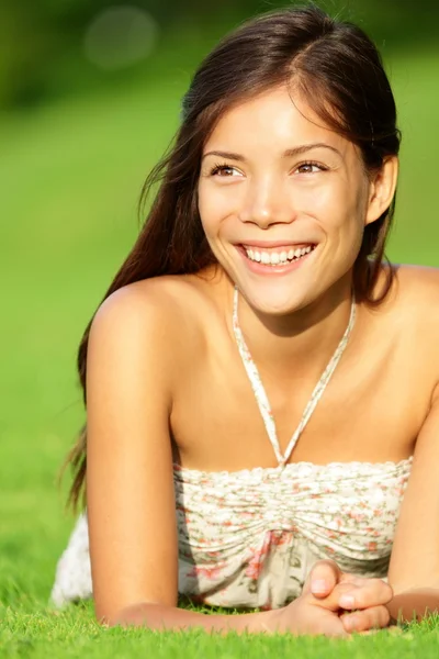 Feliz asiático primavera mujer —  Fotos de Stock