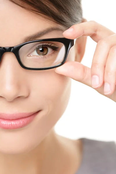 Eyewear glasses woman closeup portrait — Stock Photo, Image