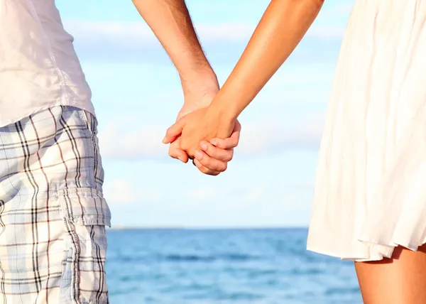 Holding hands couple — Stock Photo, Image