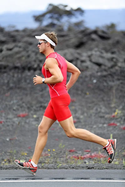 Triatlon běžec — Stock fotografie