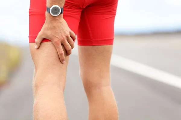 Hamstring sprain or cramps — Stock Image Hamstring sprain or cramps Stock Image