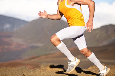 Running sport fitness man - closeup clipart