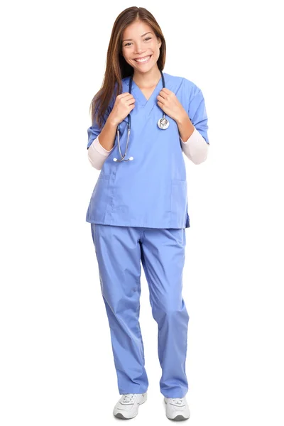 Doctor - Female Surgeon With Stethoscope Smiling — Stok fotoğraf