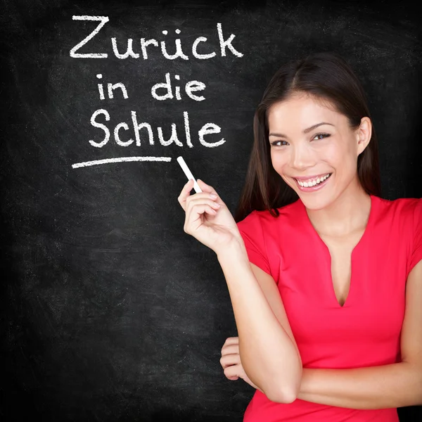 Zuruck in die Schule - German teacher back to school — Stock Photo, Image