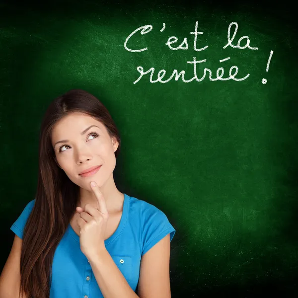Cest la rentree scolaire - francouzský zpátky do školy — Stock fotografie