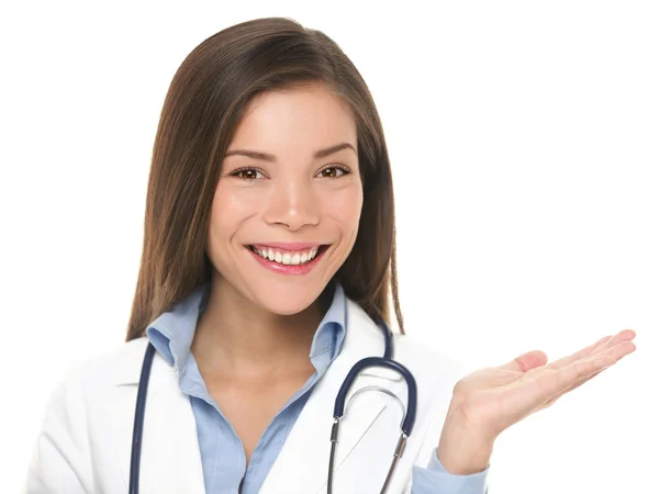 Medical doctor woman showing presenting — Stock Photo, Image