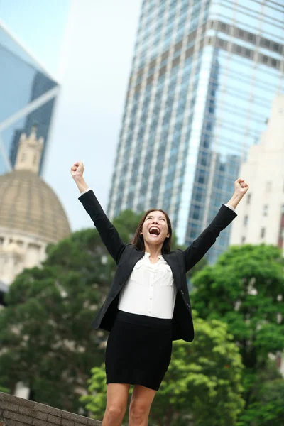 Conquistas de negócios empresária sucesso — Fotografia de Stock