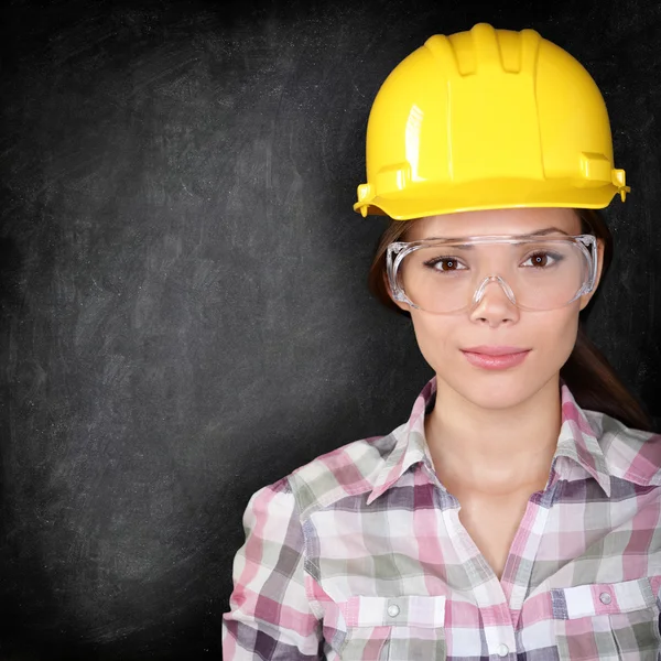 Bouw werknemer vrouw — Stockfoto