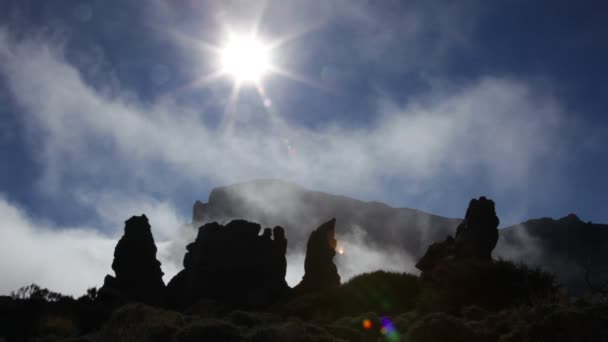 Teneriffa - teide naturlandschaft szene — Stockvideo