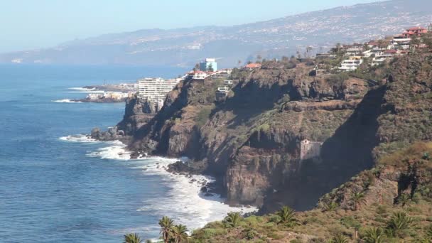 Tenerife krajina poblíž puerto de la cruz — Stock video