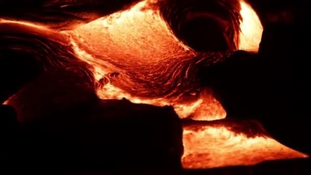 Láva timelapse, vulkán nagy sziget — Stock videók