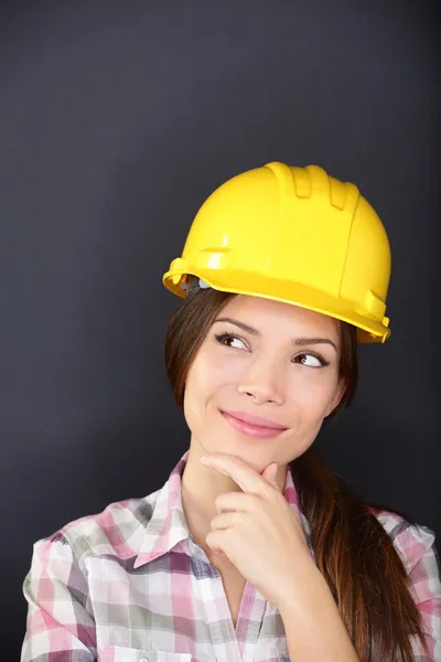 Young female architect, engineer or surveyor Stock Photo