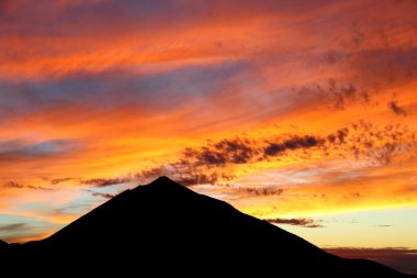 Teide, Tenerife at sunset clipart