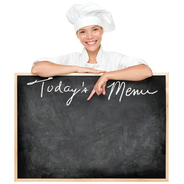 Menu teken chef-kok — Stockfoto
