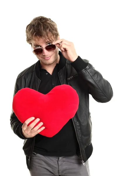 Valentines day man player — Stock Photo, Image