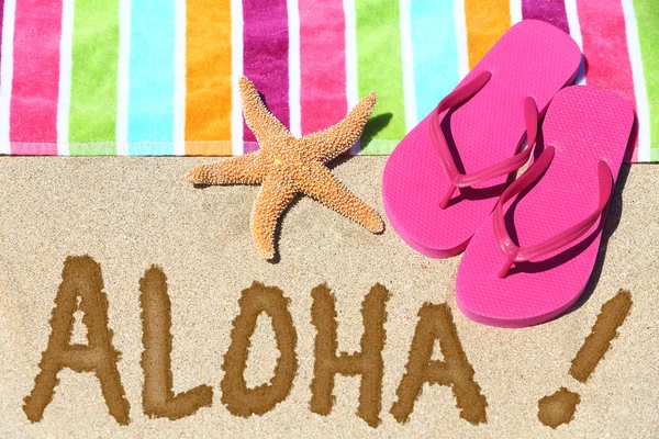 Hawaje plaża podróż koncepcja - aloha — Zdjęcie stockowe