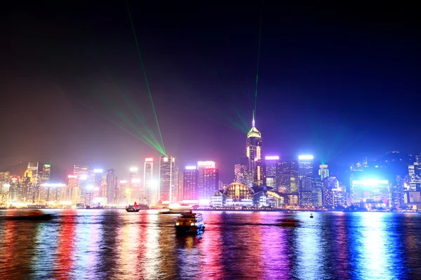 Hong Kong skyline et le port de Victoria de Kowloon — Photo