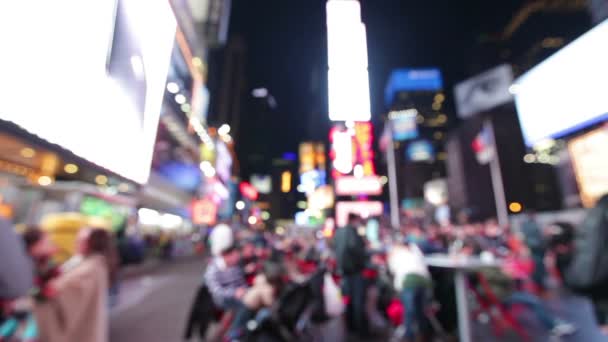 Pessoas em Times Square New York City fundo — Vídeo de Stock