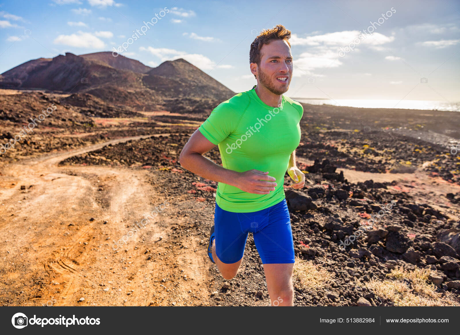 Trail runner running Sports and fitness Male athlete