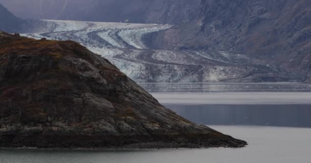 Glacier Bay Alaska Kreuzfahrt Urlaub Reise Blick auf den Gletscher — Stockvideo