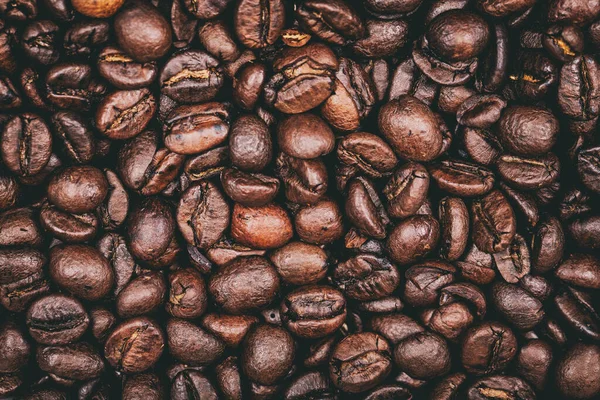 Coffee beans background texture closeup. — Stock Photo, Image