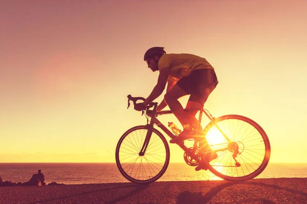 Road bike cyclist sports athlete biking outdoors — Stock Photo, Image