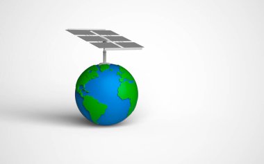Dünya gezegeni güneş levhası toplayıcısı ya da fotovoltaik panel ile tüm dünyaya 33d elektrik enerjisi verir.