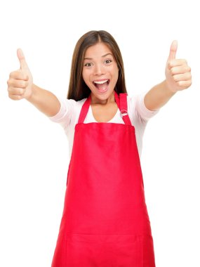 Happy small business owner excited clipart