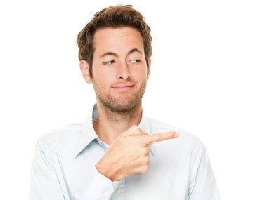 Man pointing clipart