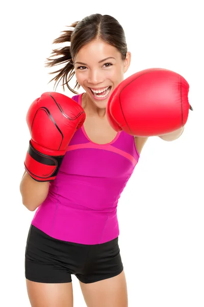 Boxer. fitness mulher boxe — Fotografia de Stock