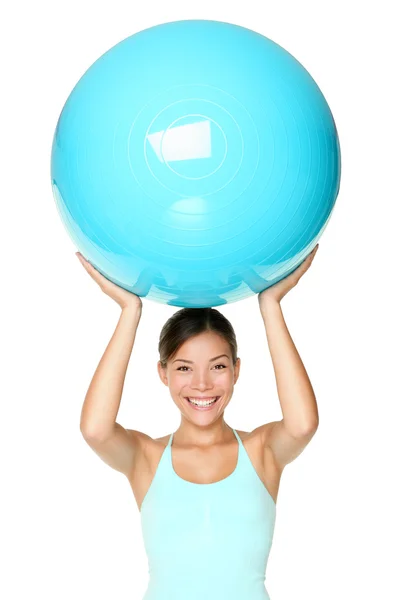 Pilates fitness woman isolated — Stock Photo, Image