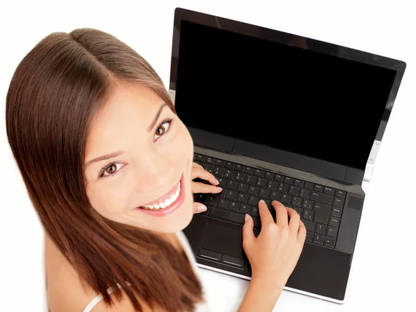 Laptop Mulher — Fotografia de Stock