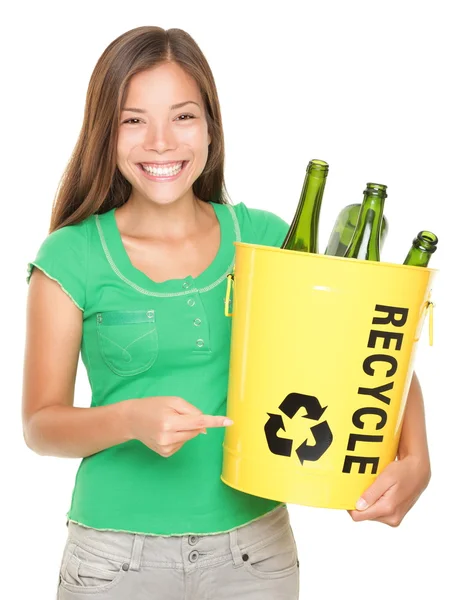 Reciclar chica — Foto de Stock