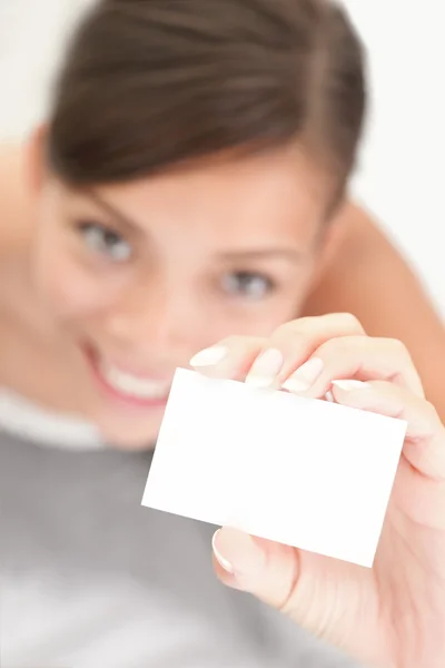 Business card sign person — Stock Photo, Image