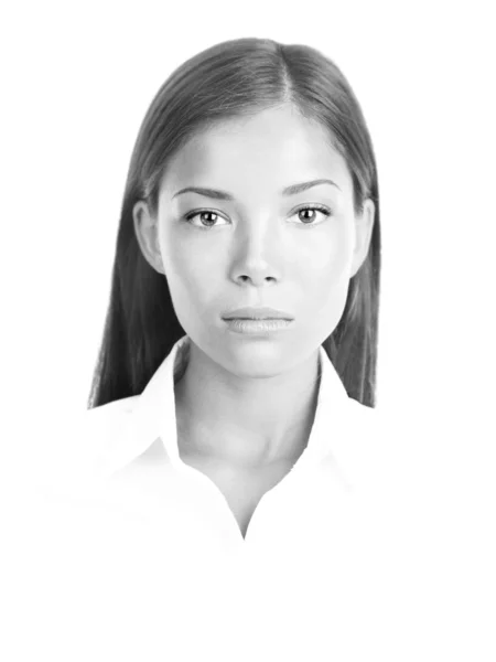Fekete-fehér portré a nőről — Stock Fotó